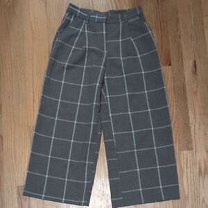 Monki Charcoal Plaid Trousers